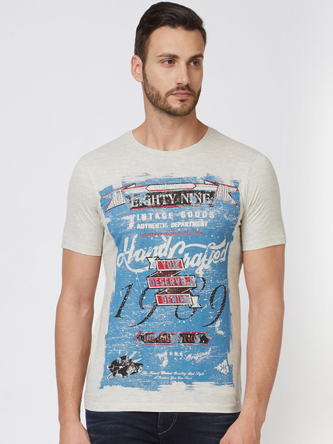 

Killer Men Off-White Printed Round Neck T-shirt
