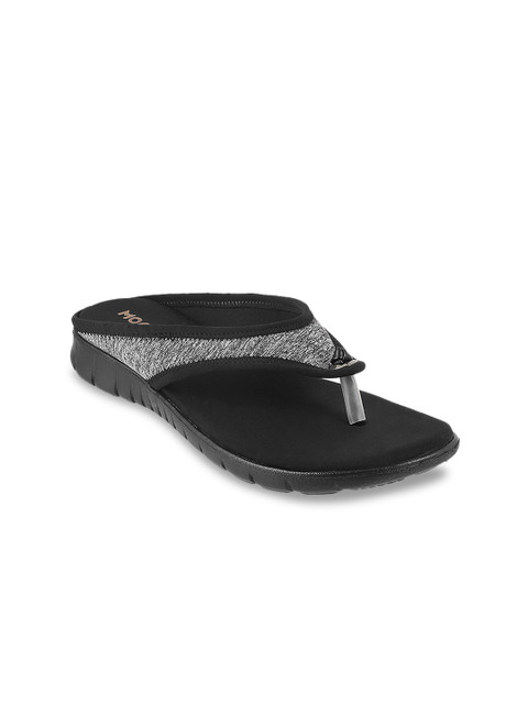 

Mochi Women Black Solid Synthetic T-Strap Flats