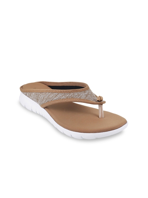

Mochi Women Beige Solid Synthetic T-Strap Flats