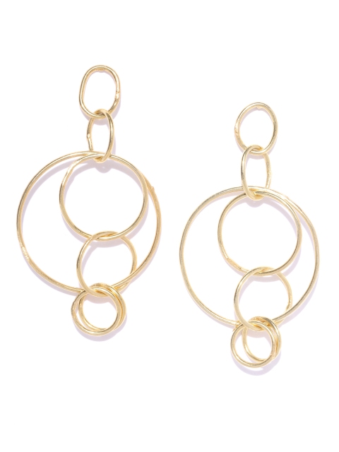 

Blueberry Gold-Plated Circular Drop Earrings