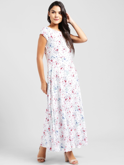 

Zink London Women White Printed Maxi Dress