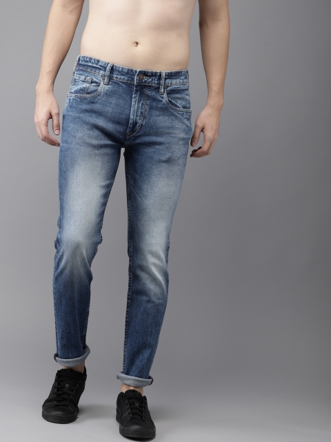 

HERE&NOW Men Blue Slim Fit Mid-Rise Clean Look Stretchable Jeans