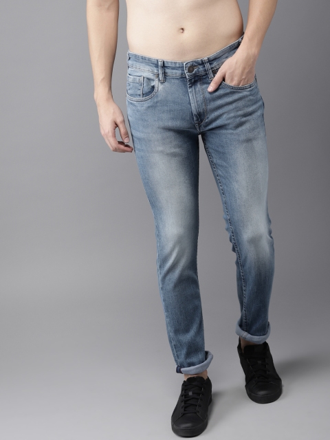 

HERE&NOW Men Blue Slim Fit Mid-Rise Clean Look Stretchable Jeans