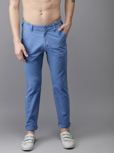 

Moda Rapido Men Blue Slim Fit Solid Chinos