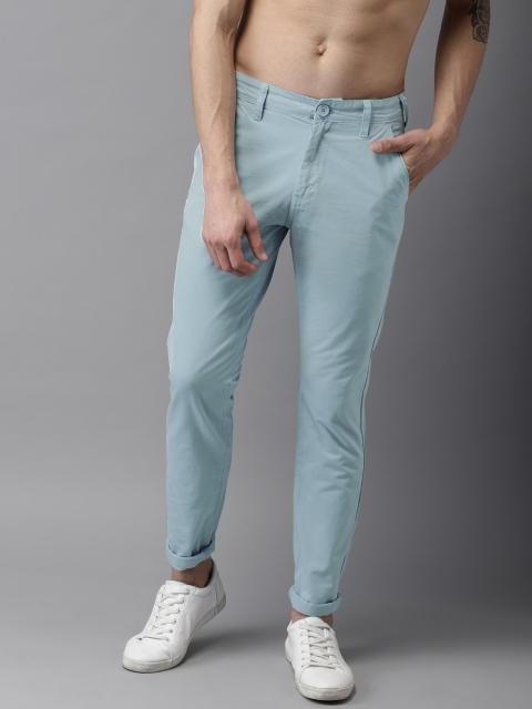 

Moda Rapido Men Blue Slim Fit Solid Chinos