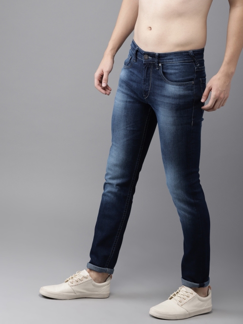 

HERE&NOW Men Blue Slim Fit Mid-Rise Clean Look Stretchable Jeans
