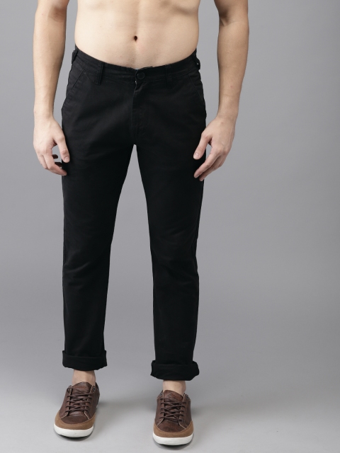 

Moda Rapido Men Black Regular Fit Solid Chinos
