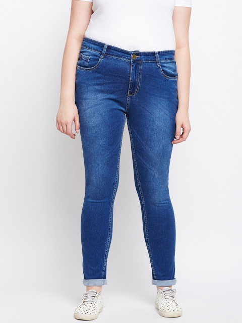 ZUSH Plus Size Women Blue Regular Fit Mid-Rise Clean Look Stretchable Jeans