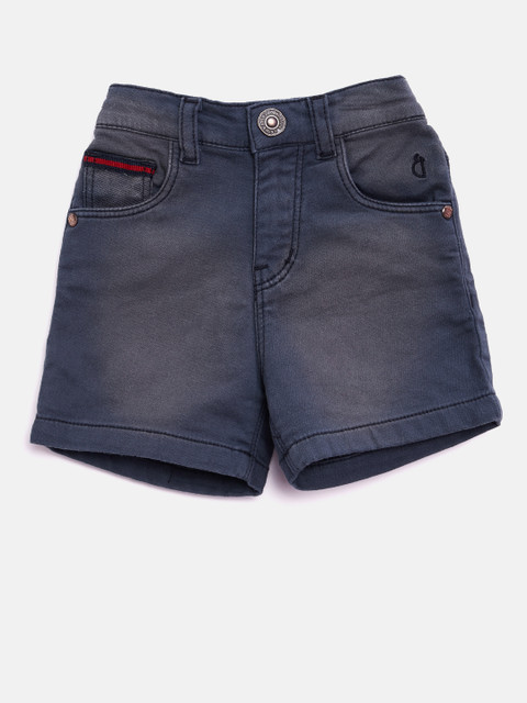

Gini and Jony Boys Navy Blue Washed Regular Fit Denim Shorts