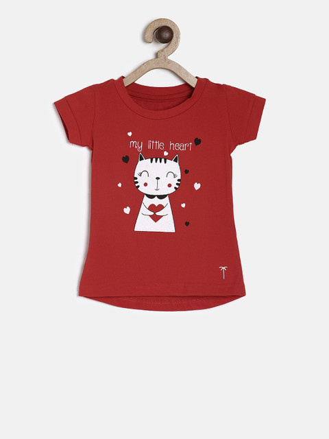 

Palm Tree Girls Red Printed Tshirt