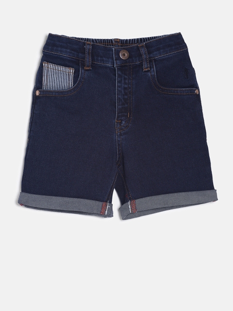 

Gini and Jony Boys Blue Solid Regular Fit Denim Shorts