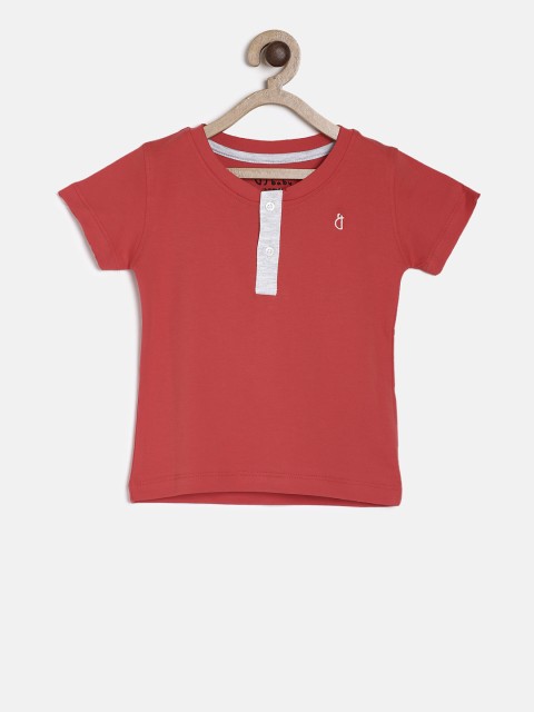 

Gini and Jony Boys Red Solid T-shirt
