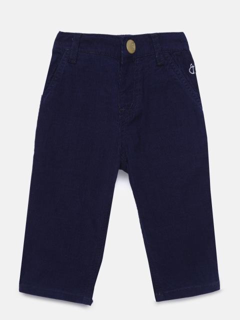 

Gini and Jony Boys Blue Regular Fit Solid Regular Trousers