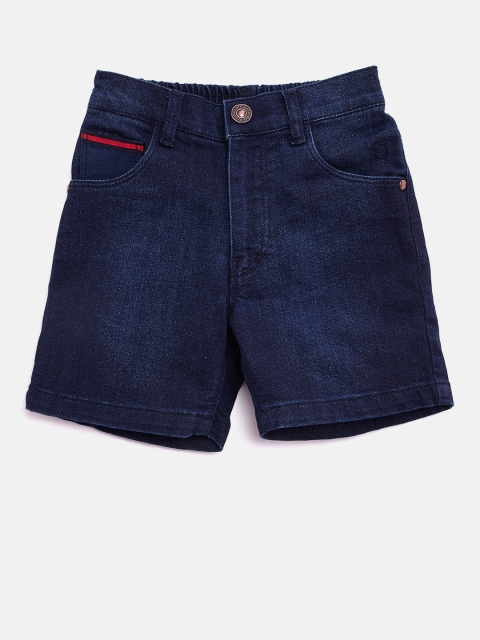 

Gini and Jony Boys Navy Blue Washed Regular Fit Denim Shorts