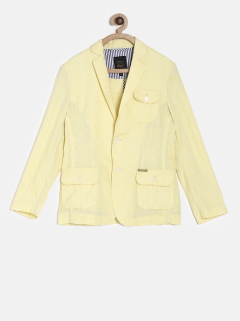 

Gini and Jony Boys Yellow Single-Breasted Casual Blazer