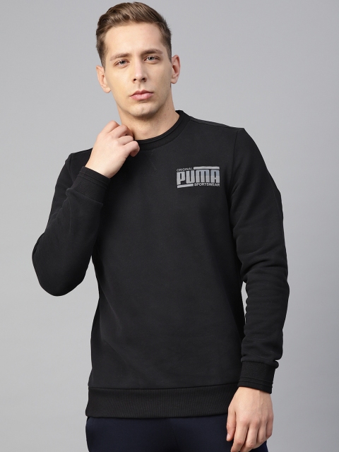 

Puma Men Black Athletics Crew FL Sweatshirt