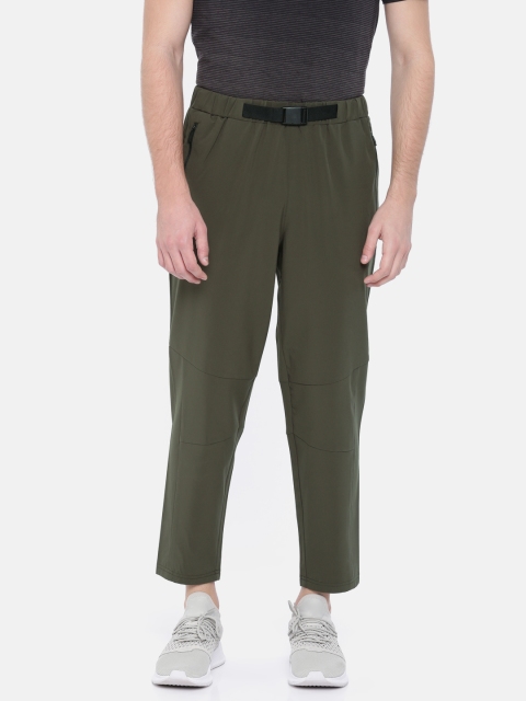 

PUMA Motorsport Men Olive Green Solid Ferrari Life Forest Night Cropped Track Pants
