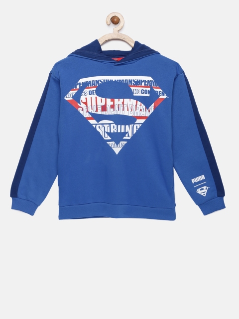 

Puma Boys Blue Printed Justice League Hooded Sweatshirt