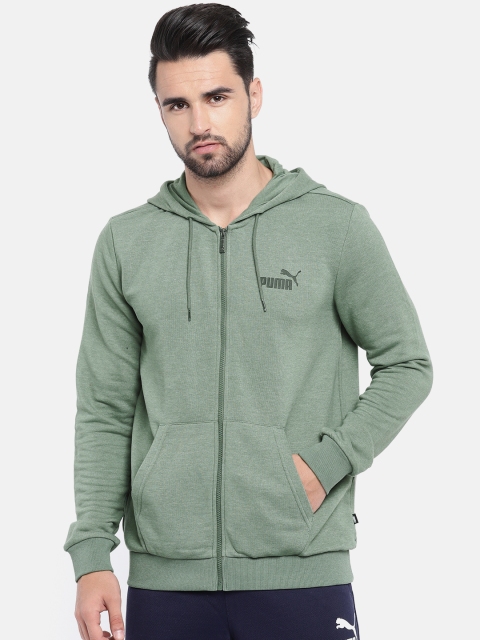 

Puma Men Green Elevated ESS FZ Hoody TR Sweatshirt