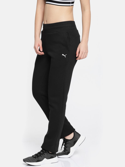

Puma Women Black Regular Fit ESS Open FL Track Pants