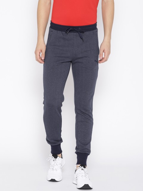 

Puma Men Navy blue Slim Fit Self Design India Herringbone Knit Joggers