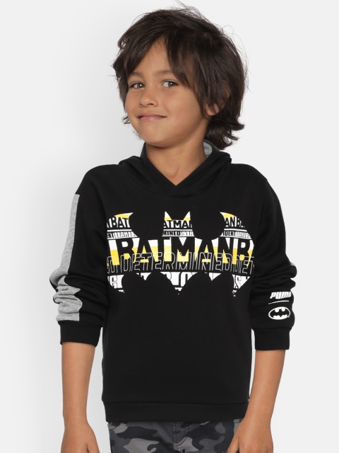 

Puma Boys Black Printed Justice League Hooded Sweatshirt