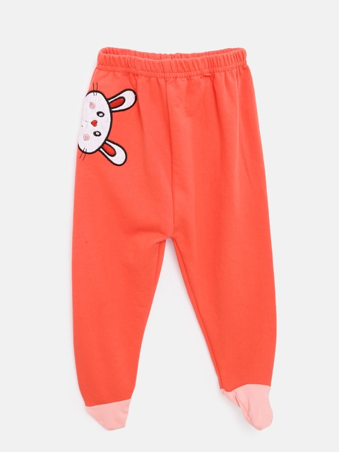 

MeeMee Girls Peach-Coloured Printed Leggings