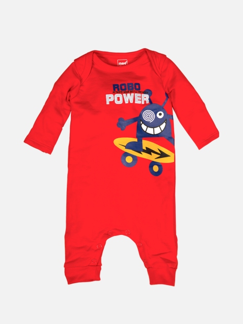 

MeeMee Boys Red Printed Romper