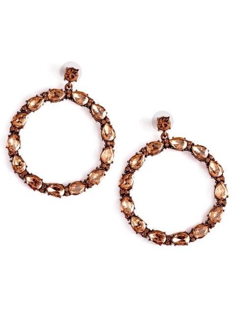 

Foxy Sperks Gold-Toned Circular Hoop Earrings