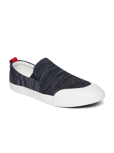 

United Colors of Benetton Men Navy Blue Slip-On Sneakers