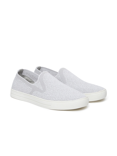

United Colors of Benetton Men Grey Slip-On Sneakers