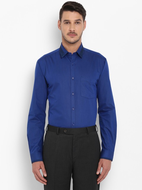 

Next Look Men Blue Slim Fit Solid Formal Shirt