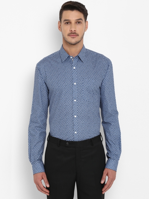 

Next Look Men Blue Slim Fit Printed Formal Shirt