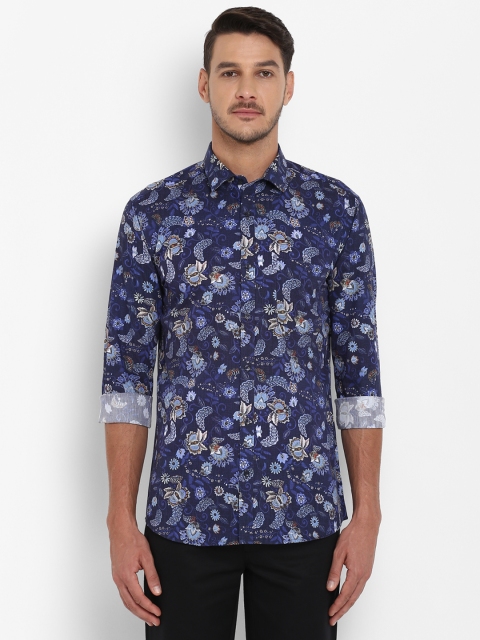 

Next Look Men Navy Blue Slim Fit Printed Casual Shirt