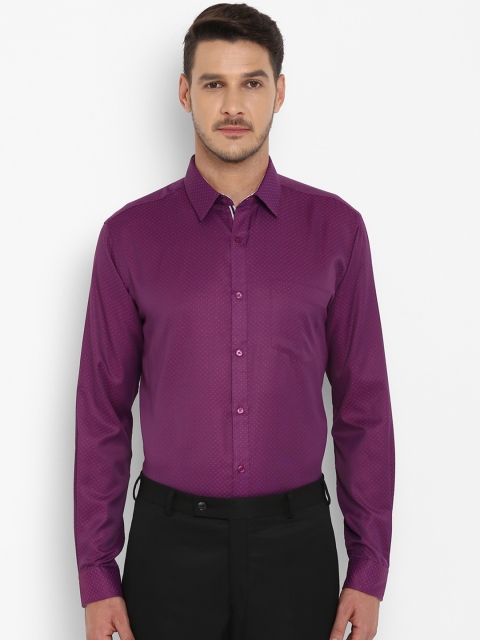 

Next Look Men Purple Slim Fit Self Design Formal Shirt