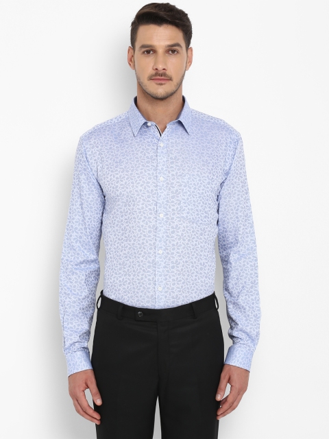 

Next Look Men Blue Slim Fit Printed Formal Shirt