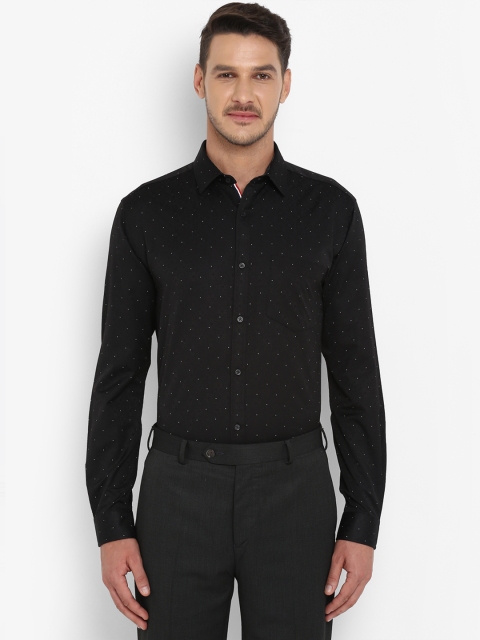 

Next Look Men Black Slim Fit Printed Formal Shirt