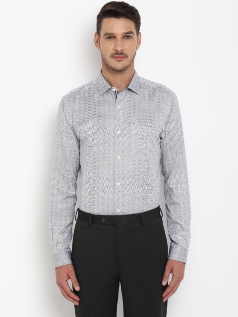 

Next Look Men Black Slim Fit Printed Formal Shirt