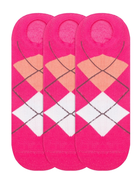 

JUMP USA Women Pack of 3 Shoeliners Socks, Pink