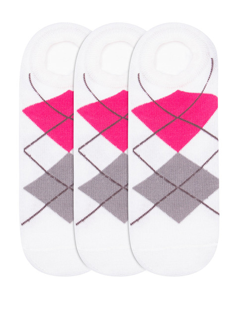 

JUMP USA Women Pack of 3 Shoeliners Socks, White