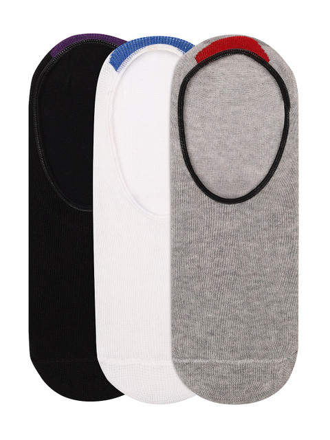 

JUMP USA Men Pack of 3 Solid Shoeliners, Grey