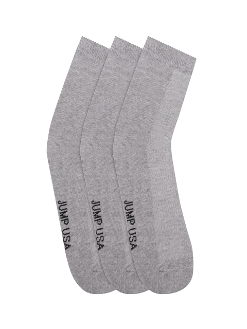 

JUMP USA Men Pack of 3 Calf Length socks, Grey