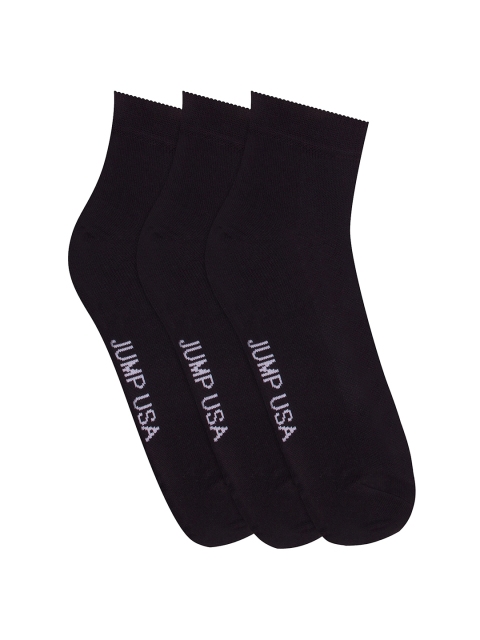 

JUMP USA Men Black Pack of 3 Ankle Length socks