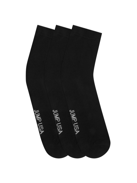 

JUMP USA Men Black Pack of 3 Calf Length socks