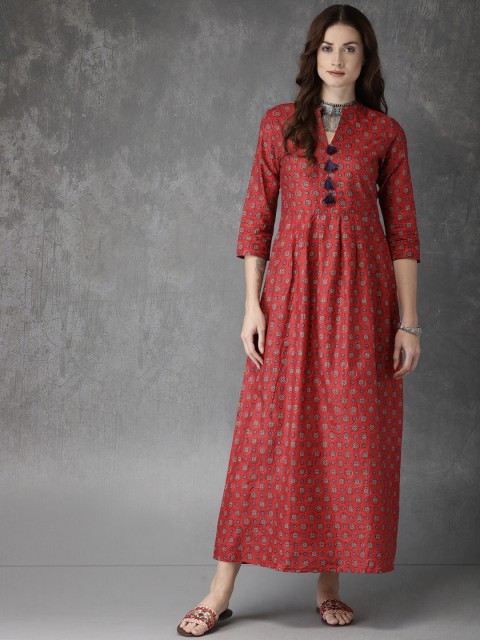 

Anouk Women Red Printed Maxi Dress