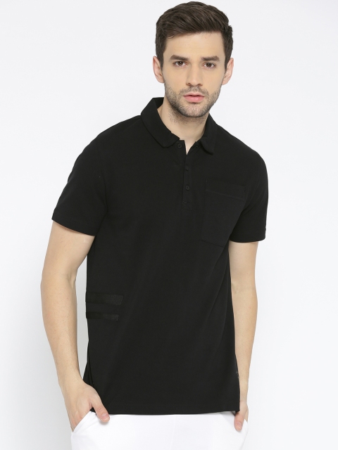 

PUMA Motorsport Men Black Solid Polo Collar T-shirt