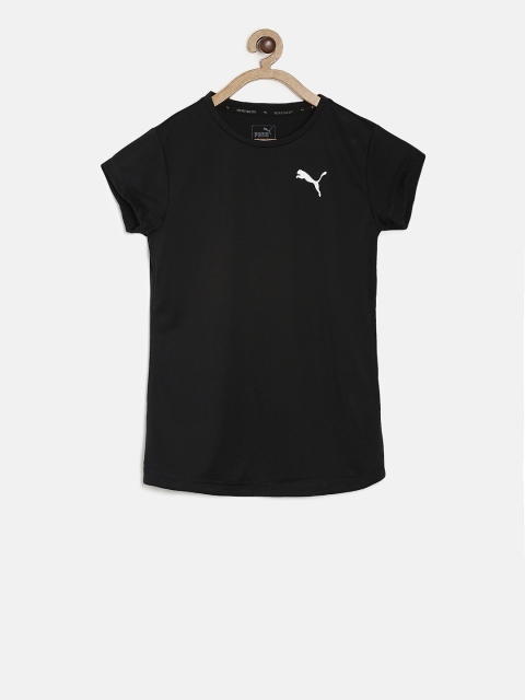 

Puma Girls Black Solid Round Neck T-shirt
