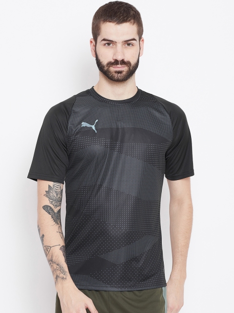 

Puma Men Black & Grey FTBLNXT Graphic Core Printed Training T-shirt