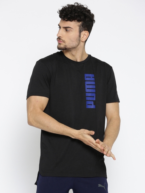 

Puma Men Black Printed Round Neck T-shirt