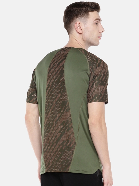 

Puma Men Olive Green Printed VENT Graphic T-Shirt